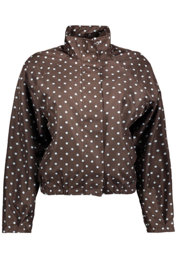 Vero Moda Jas VMKAYLA HIGH NECK JACKET EXP 10361772 Chocolate Brown/BLUE DOTS