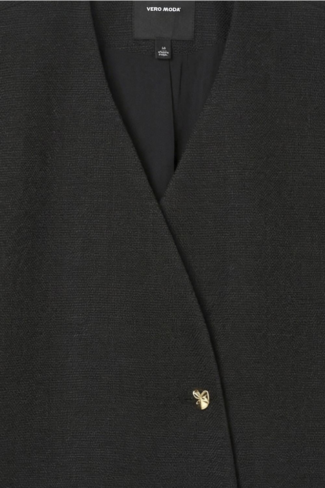 Vero Moda zwarte dames gilet | Close up