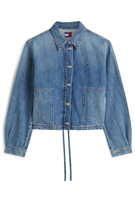 Tommy Jeans blauwe dames jas | Vooraanzicht