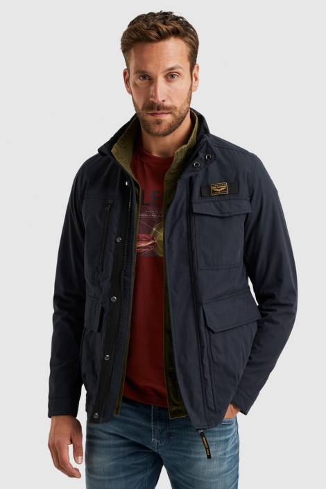 PME legend blauwe heren jas | Model vooraanzicht