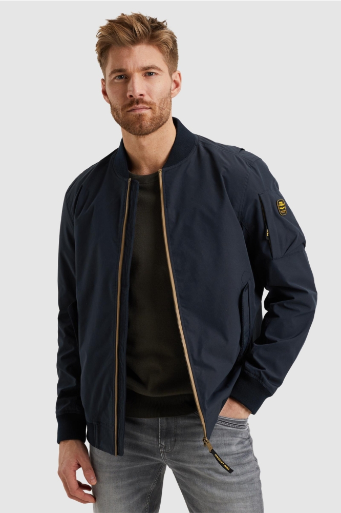 PME legend blauwe heren jas | Model vooraanzicht