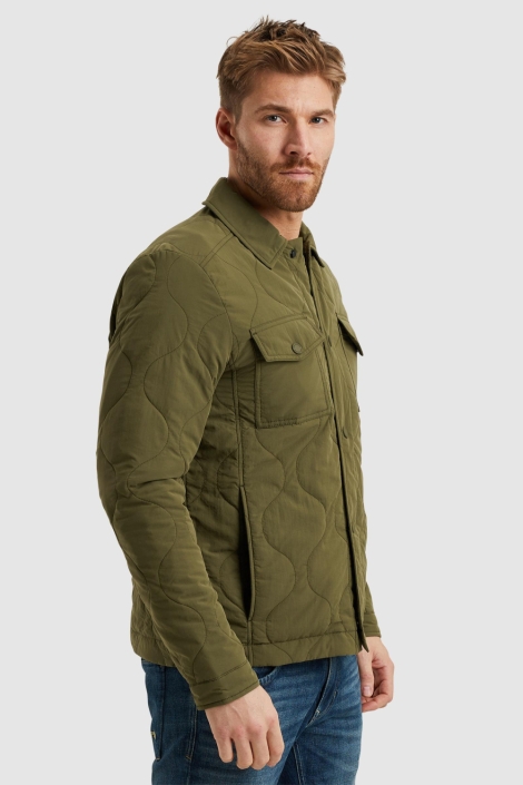 PME legend groene heren jas | Model zijaanzicht