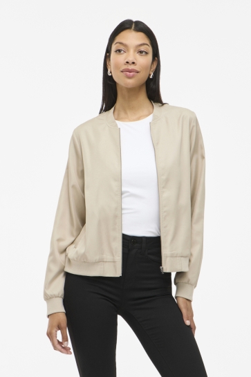 Vila Jas VIPAPAYA L/S BOMBER JACKET - NOOS 14100221 Cement