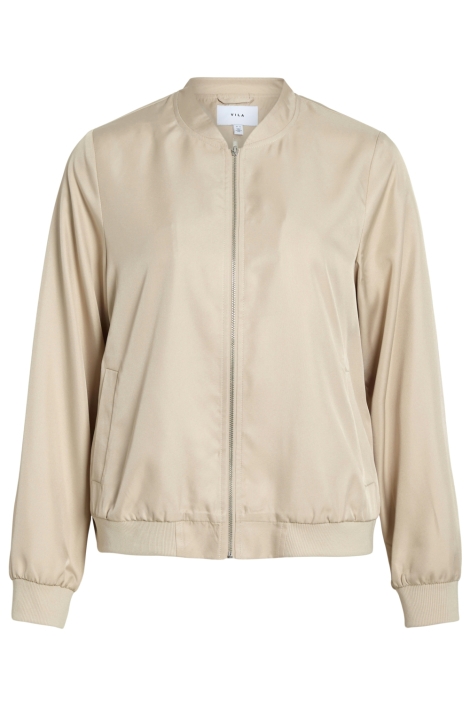 Vila beige dames jas | Vooraanzicht