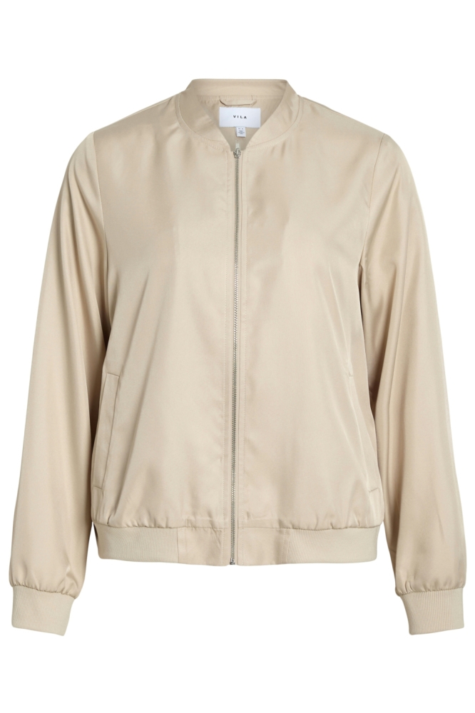 Vila beige dames jas | Vooraanzicht