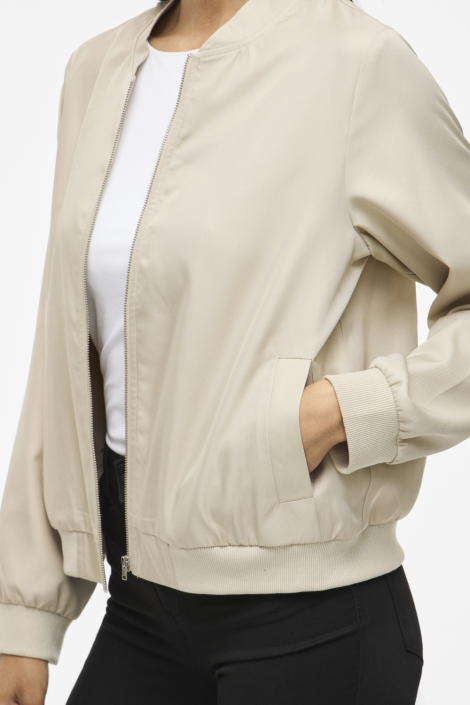 Vila beige dames jas | Close up