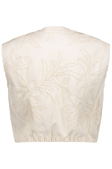 Geisha ecru dames gilet | Achteraanzicht