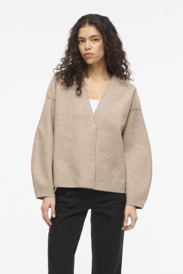 Vila Jas VIJUICE LOOSE L/S JACKET - NOOS 14101198 NATURAL MELANGE