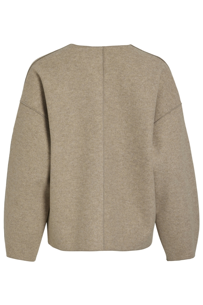 Vila beige dames jas | Achteraanzicht