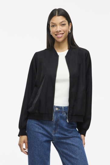 Vila vipapaya l/s bomber jacket - noos Zwart