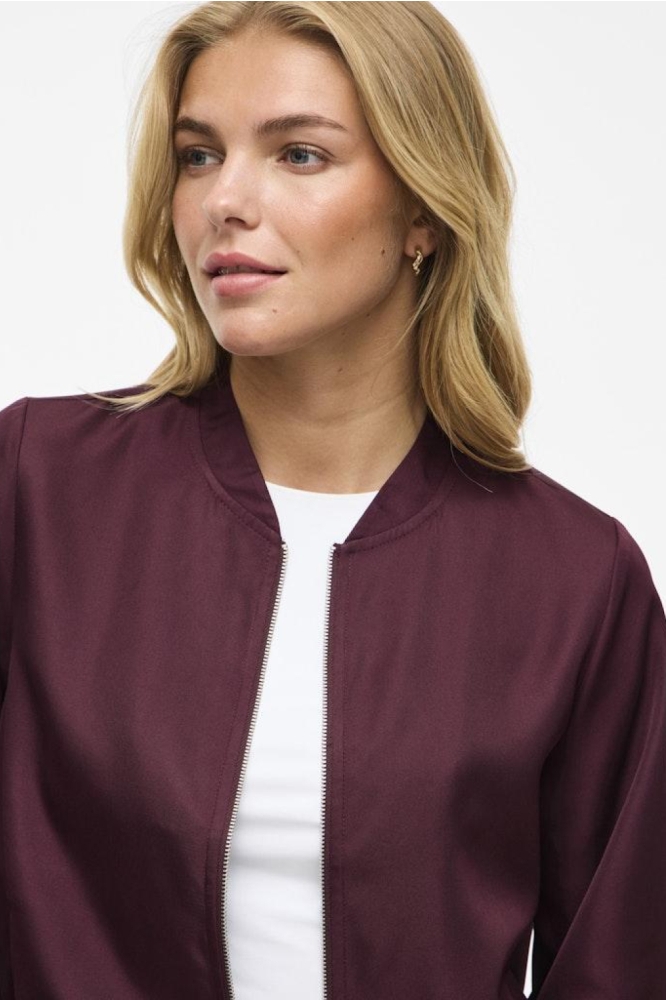 Vila bordeaux dames jas | Close up