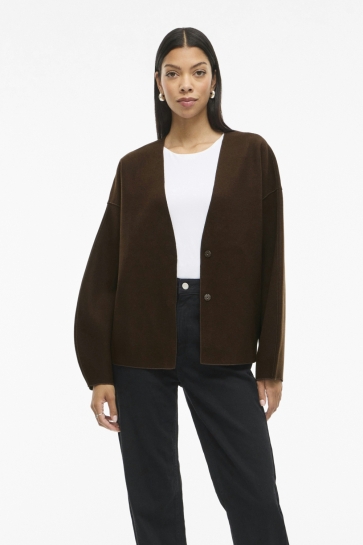 Vila Jas VIJUICE LOOSE L/S JACKET - NOOS 14101198 COFFEE BEAN