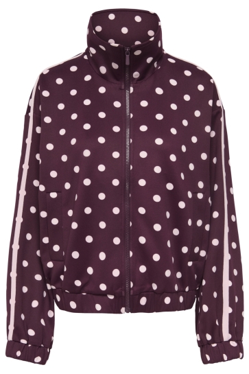 Only Jas ONLDOTIER ZIP JACKET PNT 15397400 Fig/PARFAIT PINK DOTS