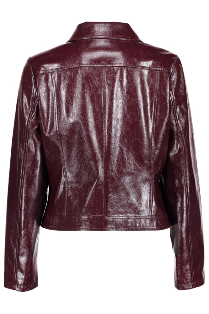 Geisha bordeaux dames jas | Achteraanzicht