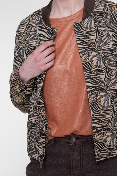Geisha camel dames jas | Close up