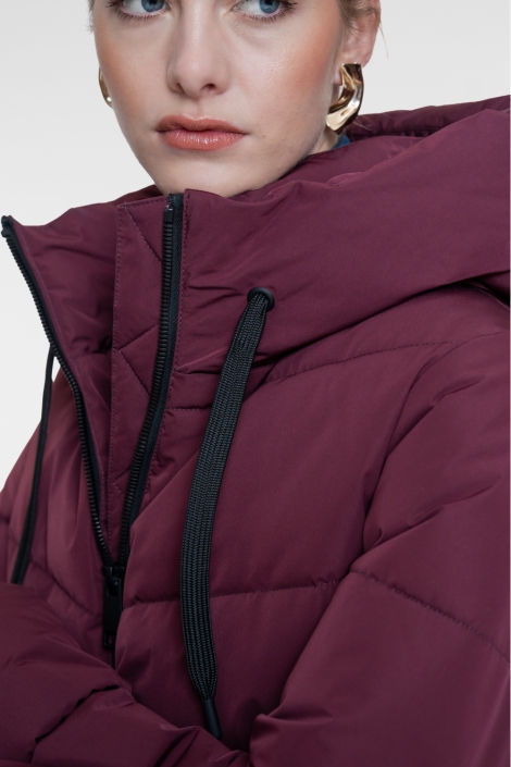 Geisha bordeaux dames jas | Kleurstaal