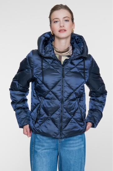 Geisha Jas GEWATTEERDE WINTERJAS MET CAPUCHON 68513 21 NAVY