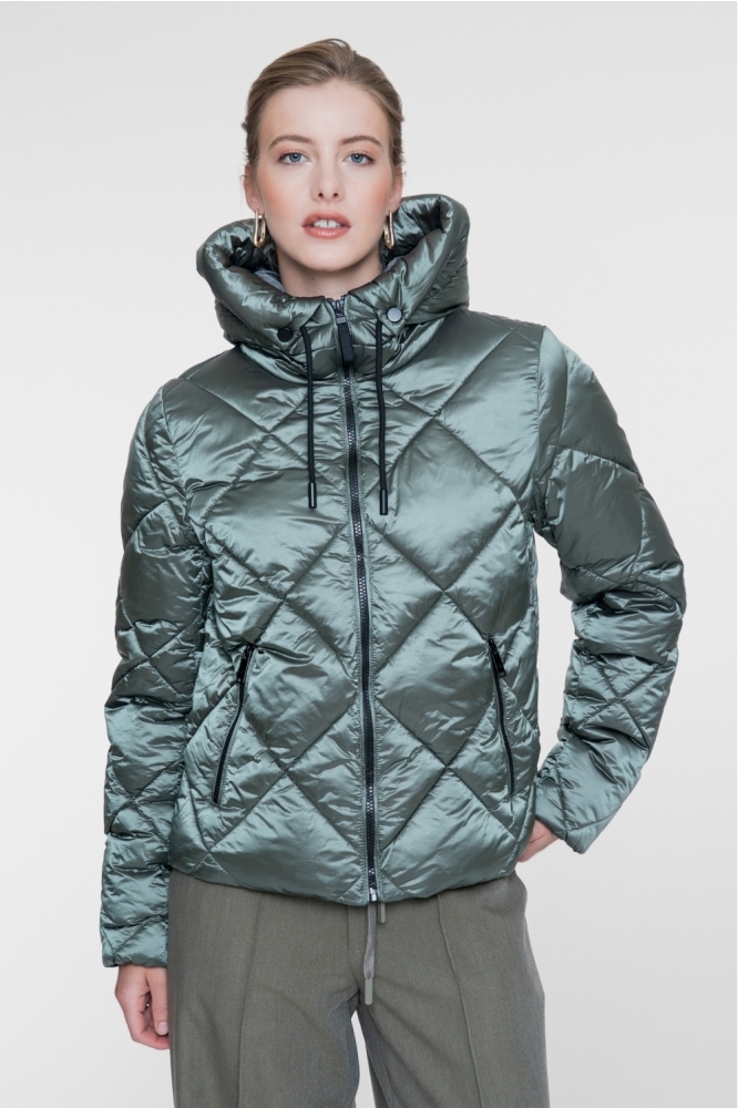Geisha groene dames jas | Model vooraanzicht