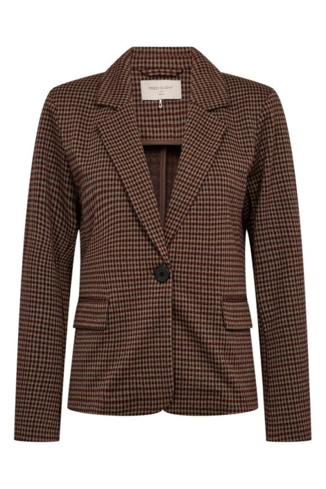 Freequent taupe dames blazer | Vooraanzicht