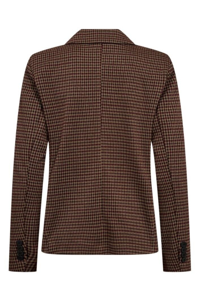 Freequent taupe dames blazer | Achteraanzicht