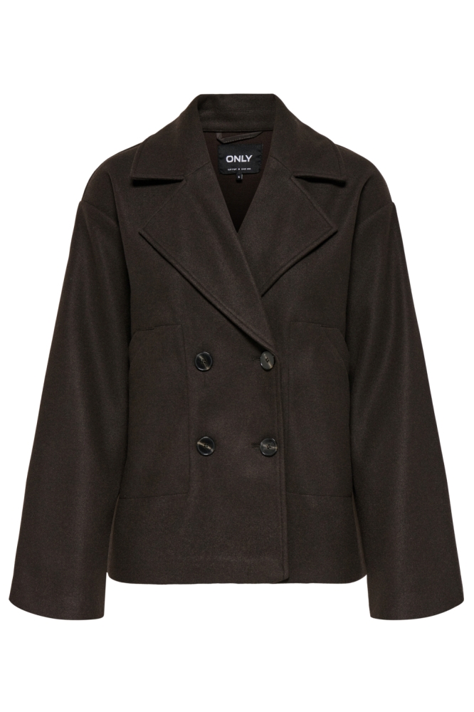 Only bruine dames jas | Vooraanzicht