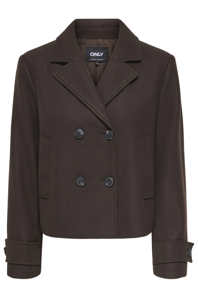 Only bruine dames jas | Vooraanzicht