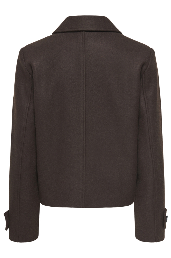 Only bruine dames jas | Achteraanzicht