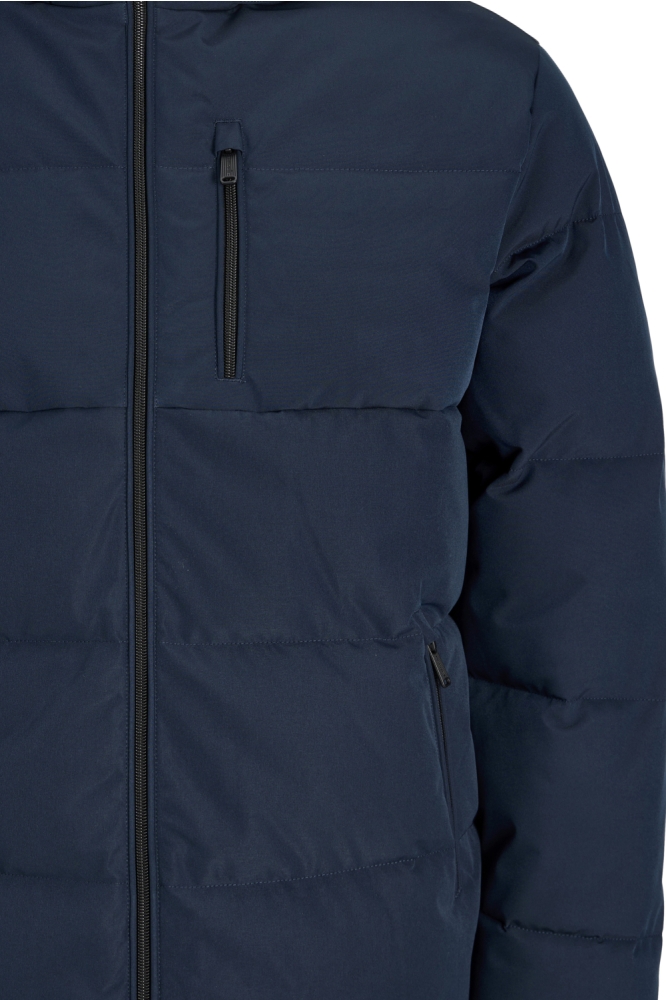 Jack & Jones blauwe heren jas | Close up