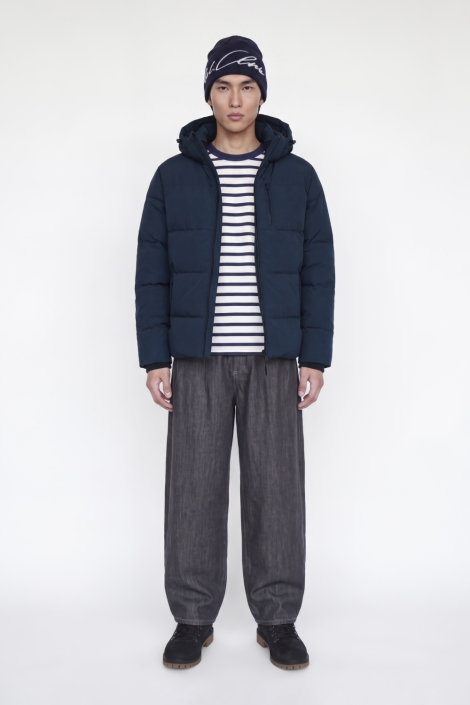 Jack & Jones blauwe heren jas | Model vooraanzicht