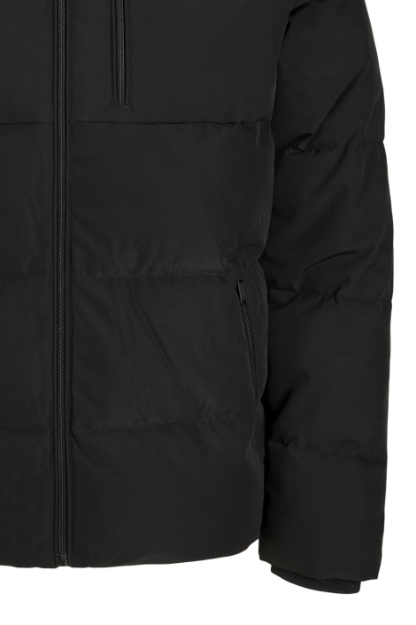 Jack & Jones zwarte heren jas | Close up