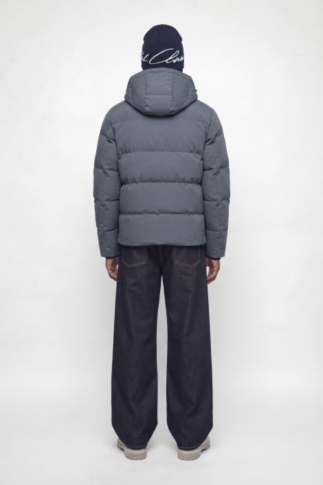 Jack & Jones blauwe heren jas | Model achteraanzicht