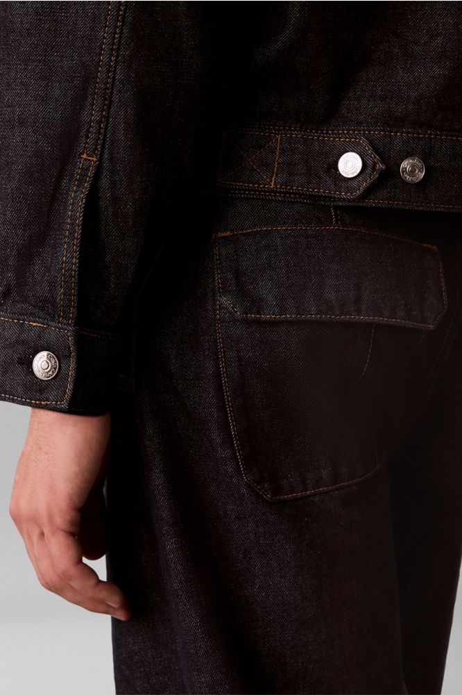 Calvin Klein blauwe heren jas | Close up