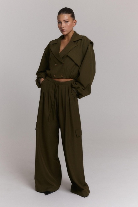 Refined Department groene dames jas | Model