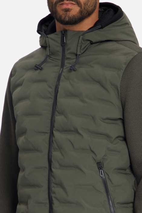 NO-EXCESS groene heren jas | Close up