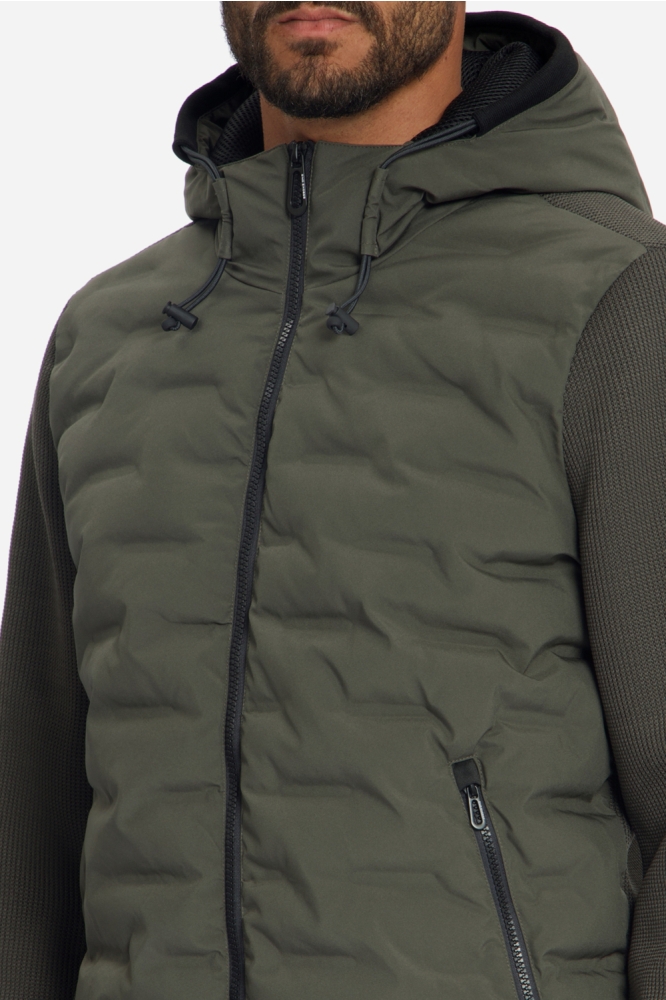 NO-EXCESS groene heren jas | Close up