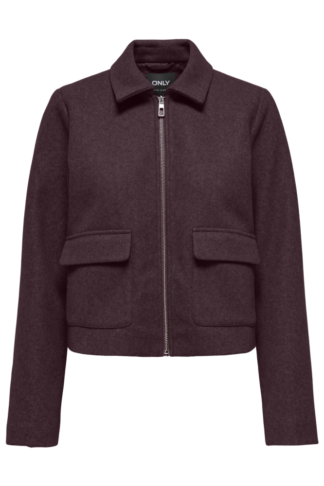 Only bordeaux dames jas | Vooraanzicht