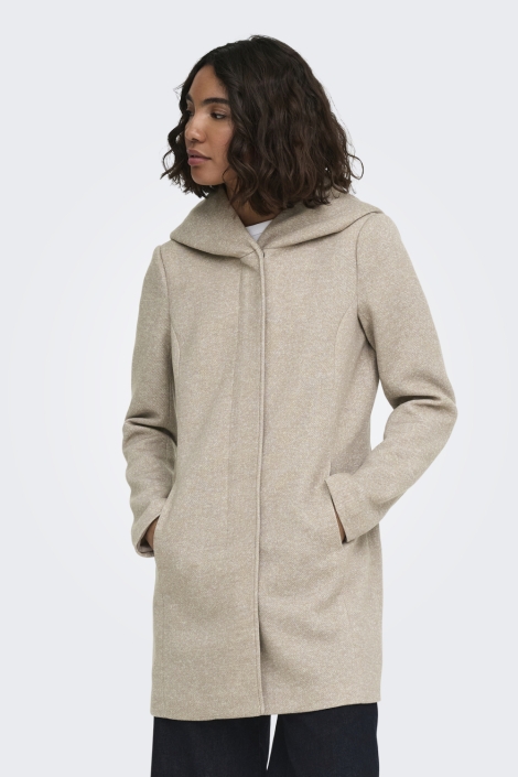 Only taupe dames jas | Model vooraanzicht
