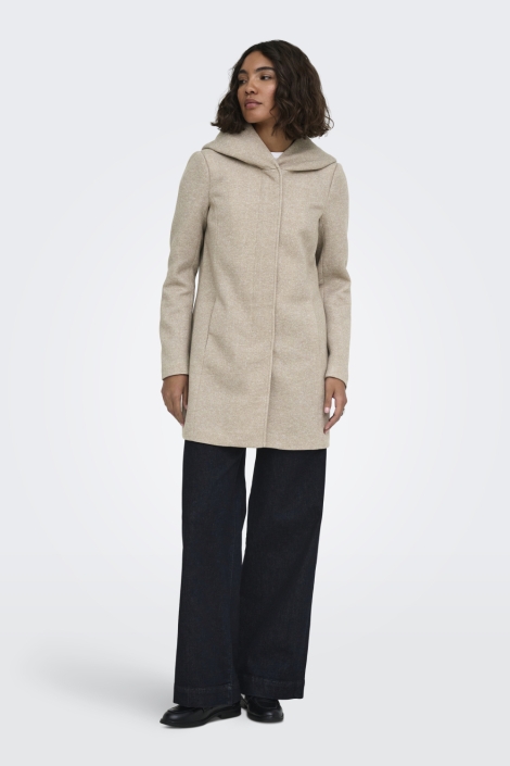 Only taupe dames jas | Model vooraanzicht