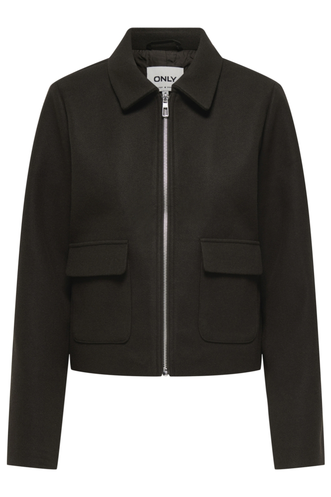 Only bruine dames jas | Vooraanzicht