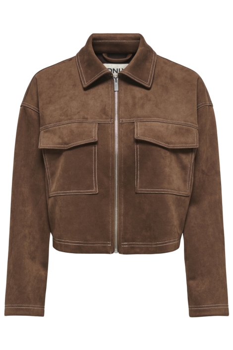 Only bruine dames jas | Vooraanzicht