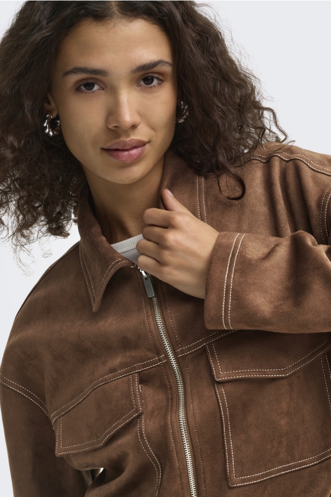 Only bruine dames jas | Close up