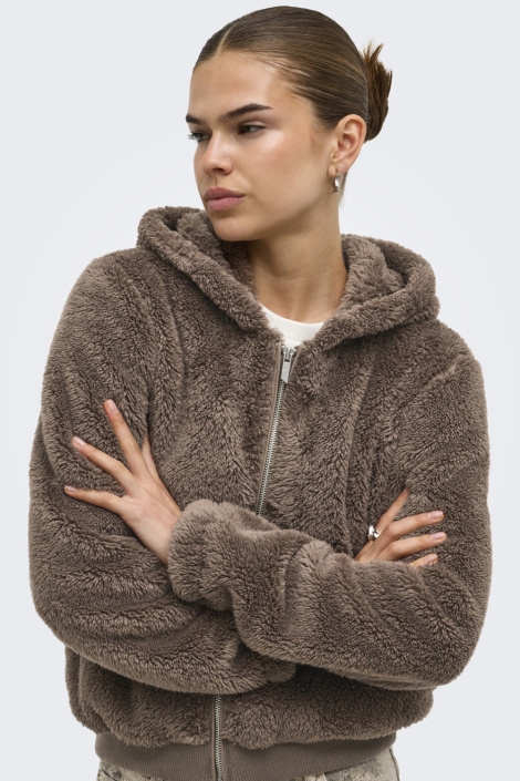 Only camel dames vest | Model vooraanzicht