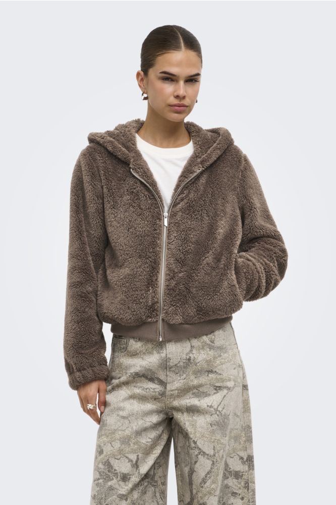 Only camel dames vest | Model vooraanzicht