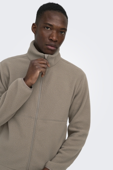 Only & Sons Jas ONSJASON PRTC FLEECE JACKET OTW NOO 22038160 Walnut