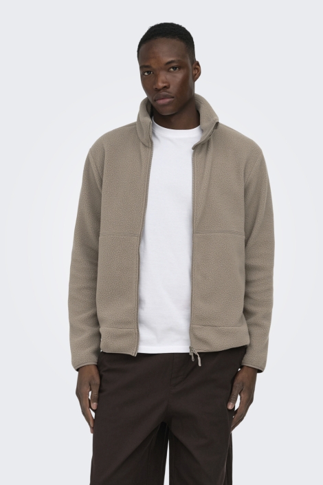 Only & Sons taupe heren jas | Model