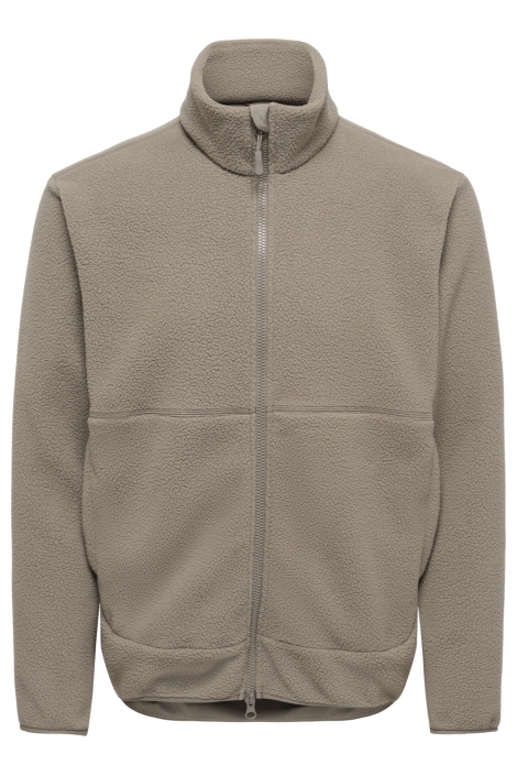 Only & Sons taupe heren jas | Vooraanzicht