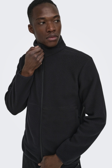 Only & Sons Jas ONSJASON PRTC FLEECE JACKET OTW NOO 22038160 Black