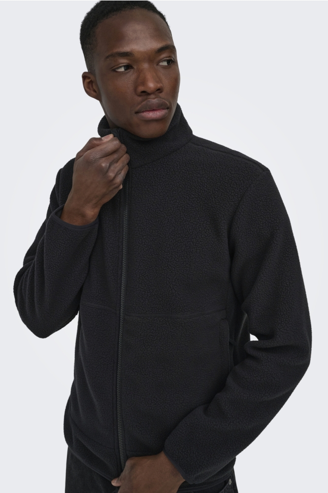 Only & Sons zwarte heren jas | Model
