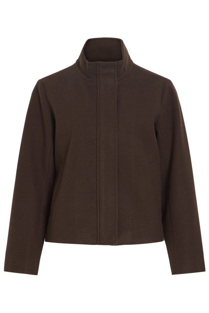 Vila bruine dames jas | Vooraanzicht