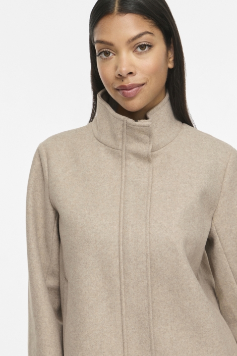 Vila beige dames jas | Close up
